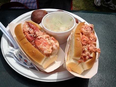 What food is Boston famous for, and why does it make you think of lobsters wearing Red Sox hats?